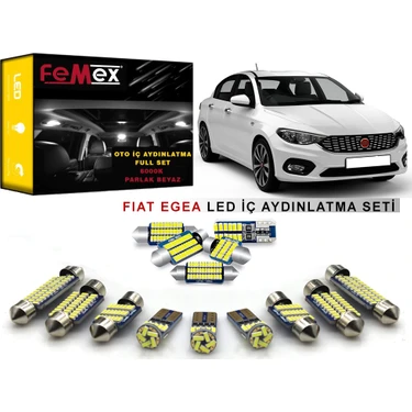 Femex Fiat Egea LED Iç Aydınlatma Ampul Seti Femex Parlak