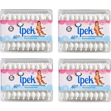 İpek Bebek Kulak Temizleme Pamuğu 60'lı 4