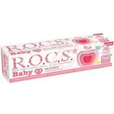 R.O.C.S. Baby Elma Püresi Tadında Florürsüz Diş Macunu 35 ml 0-3 Yaş İçin Doğal