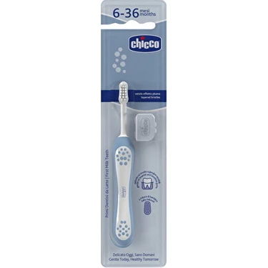 Chicco Bebek Diş Fırçası 6-36 Ay İçin Hassas Diş Etlerine Uygun İndigo