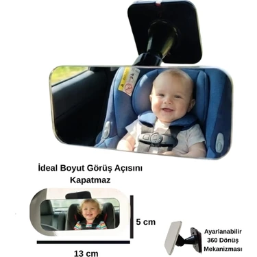Egg Baby Bebek Dikiz Aynası Çocuk Izleme Dikiz Aynası Araç Içi Bebek ve Çocuk Kontrol Aynası
