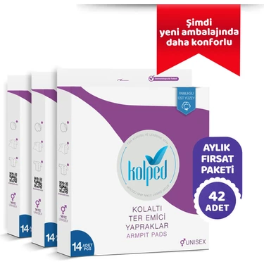 Kolped Koltuk Altı Ter Emici Ped 42'li Paket Hipoalerjenik Süper Emici Nefes Alabilen