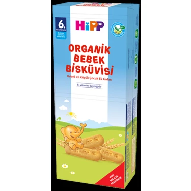 Hipp Organik Bebek Bisküvisi 180 gr 0-6 Ay Bebeklere Uygun Almanya Üretimi Doğal