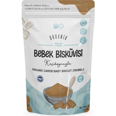 OG natural Organik Keçiboynuzlu Toz Bebek Bisküvisi 240 Gr +6