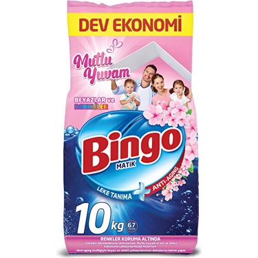 Bingo Matik Konsantre Toz deterjan 10kg Mutlu