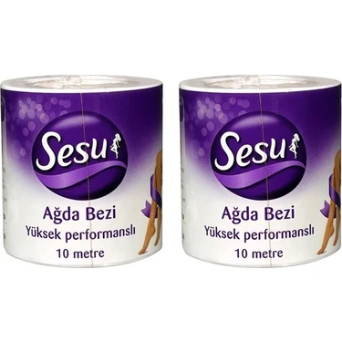 Sesu Ağda Bezi 10 m Rulo 2 Adet Yüksek Performanslı Pratik Kullanım İçin
