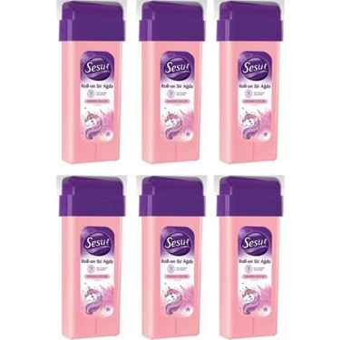 Sesu Roll-On Sir Ağda 100 ml 6'lı Set Hassas Ciltler için PUDRA ORKİDE ile Yumuşaklık