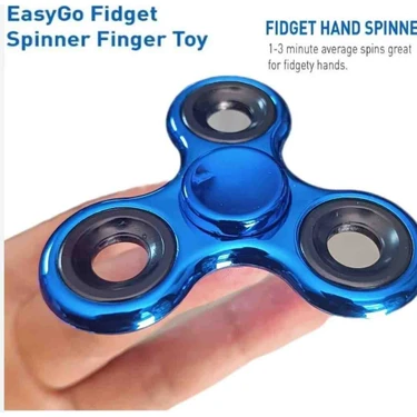 Newstore Home Mavi Renk Metal Rulmanli Stres Çarkı Uzun Süre Dönen Mavi Gold Yüksek Kalite Fidget