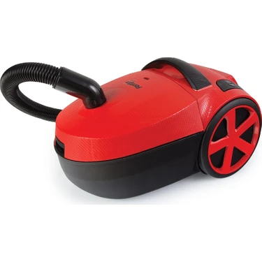 Fantom DC3000 Kırmızı Çekici Torbalı Elektrikli Süpürge 5 L Toz Kapasitesi ile Güçlü