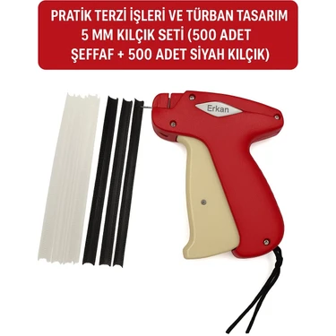 5 mm Kılçık Tabancası + Şeffaf ve Siyah Kılçık (500ER