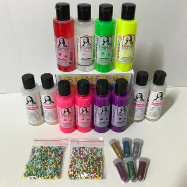 Südor Slime Yapma Seti Eğlenceli Aktivite 12 Parça Çocuklar İçin Renkli