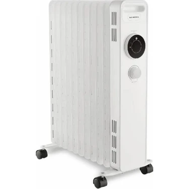 Kumtel 11 Dilim Yağlı Radyatör 2300 W Güçlü Isıtma Termostat Kontrollü Beyaz