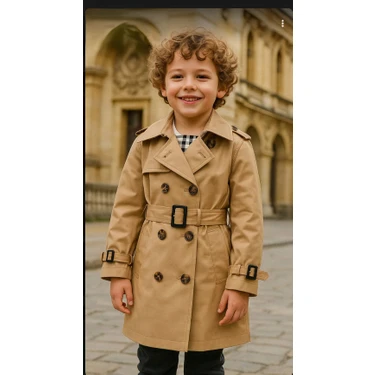 HC Kids Wear Erkek Çocuk Içi Pamuk Astarlı Trençkot