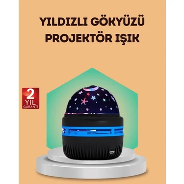 Senka USB Galaxy Projektör Lamba – Romantik Atmosfer, Çocuk Odası, Parti ve Düğün