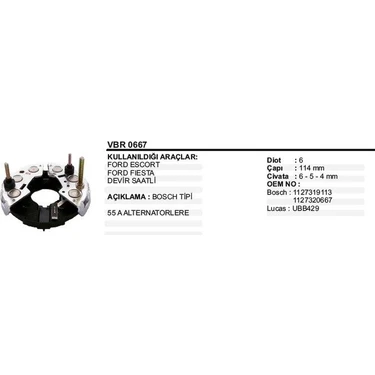 Universal Diot Tablası Ford Escort/fıesta