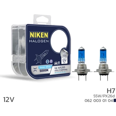 Nıken 12V H7 55W Beyaz Işık Ampul 5000K (2
