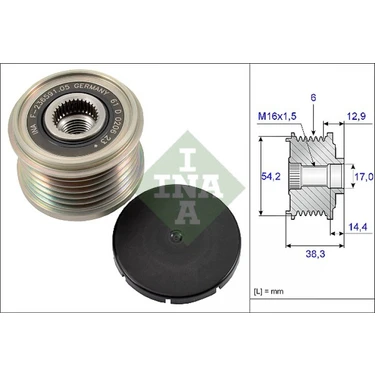 Ina ALTERNATÖR KASNAĞI AMAROK/TOUAREG/CRAFTER/A4/A5/A6/Q5/Q7 DDXA/DDXB/BKS/CATA/DAUA/DAVA/CLAB 2,0