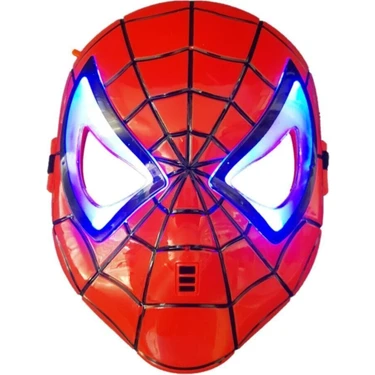 Marvel Spider-Man Işıklı Maske Kırmızı Plastik Eğlenceli Parti Kutlamaları