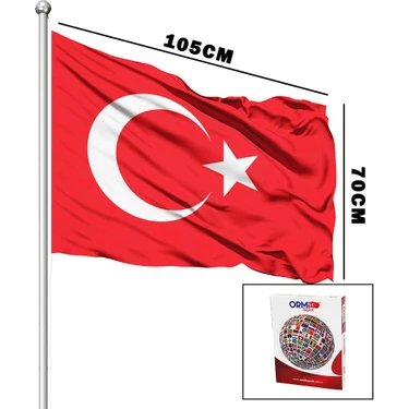 Nemere Türk Bayrağı Alpaka Kumaş 70X105CM