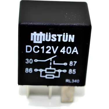 Üstün Mikro Röle 12V 40A 4p 4 Fişli Dirençli Çift