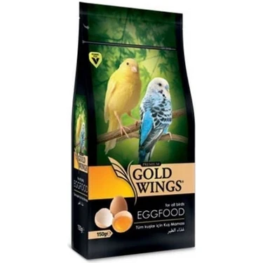 Gold Wings Premium Kuş Maması Yavru Kuşlar İçin Dengeli Beslenme 150 gr Yumurtalı