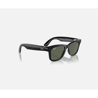 Meta Ray-Ban Wayfarer Akıllı Gözlük Parlak Siyah G15 Yeşil