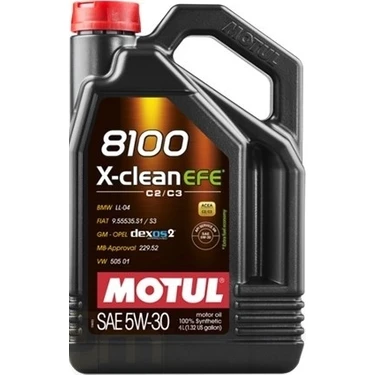 Motul 8100 X-Clean Efe 5W-30 4 Litre Motor Yağı (Üretim Yılı :