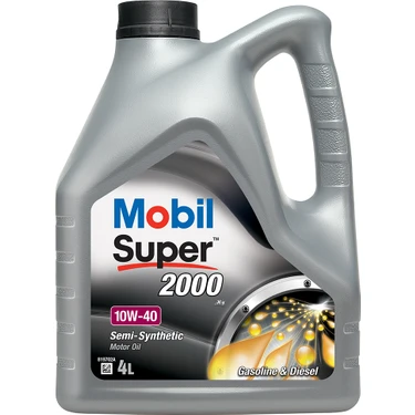 Mobil Super 2000 X1 10W40 Motor Yağı 4 L ÜT:2025 ACEA A3/B4 API SN/CF Viskozite ile Güçlü