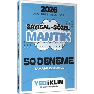 Yediiklim 2026 Ags Kpss Ales Dgs Sayısal Sözel Mantık Tamamı Çözümlü 50
