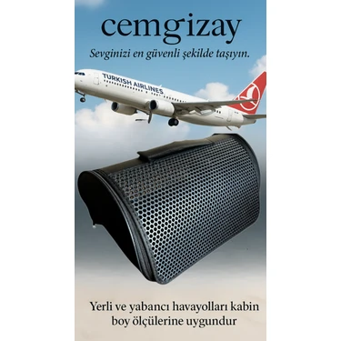 Cemgizay Çanta Kedi ve Köpek Taşıma Çantası 40x30x23 cm Kabin