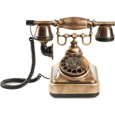 Anna Bell Klasik Eskitme Çevirmeli Telefon 1940 Model Yılı Modern Dekor Plastik