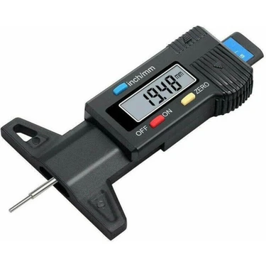 Koodmax 0-25.4 mm Dijital Göstergeli Araç Lastik Diş Derinlik Ölçer Kumpası -