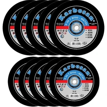 Karbosan Metal Kesme Taşı 10 Adet 115x3.0x22.23 Hızlı Kesim ve Uzun Ömürlü