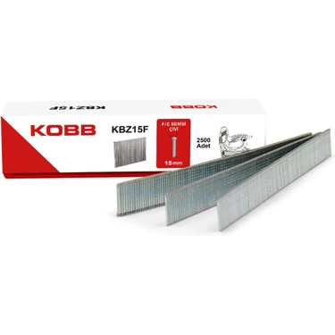 Kobb KBZ15F 15MM 2500 Adet F/e/j/8 Serisi Ağır Hizmet Tipi Kesik Başlı