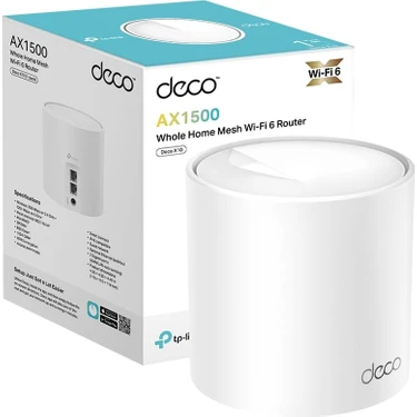 Hype Store Tp-Link Deco X10 1-Pack, AX1500 Mbps, 190 M²'ye Kadar Kapsama Alanı, 120 Cihaza Kadar
