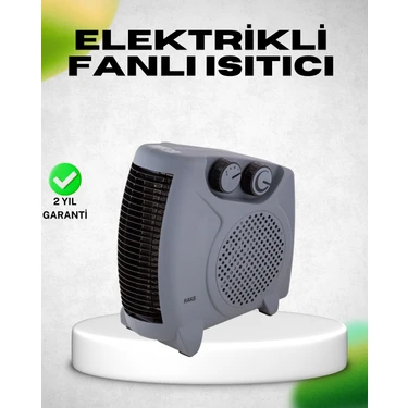 Fanlı Elektrikli Isıtıcı Termostatlı Güvenli Yanmaz Plastik