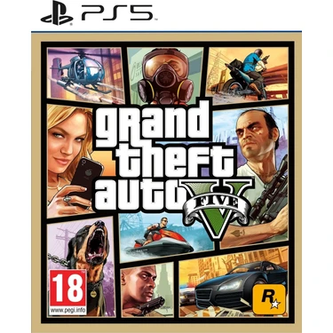 Rockstar Grand Theft Auto V (GTA 5) PS5 Aksiyon Macera Oyunu Gelişmiş Grafikler ve Hızlı