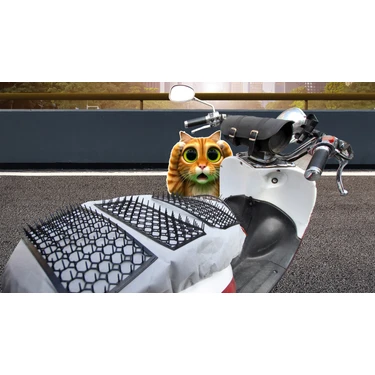 Kedi yatmaz Gri Scooter Dikenli Sele Kılıfı - PCX, NMAX, Vespa vb. İçin Kedi Önleyici Koruma Kılıf