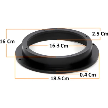 16 cm Hoparlör Için 2.5 cm Plastik Yükseltme Kasnak