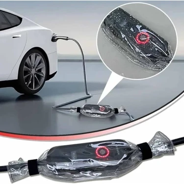 Glanz Elektrikli Araç Şarj Adaptör Yağmur Koruma Brandası, Ev Şarj Adaptör Koruyucu 45 -