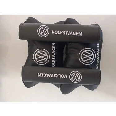 Autosar Volkswagen Uyumlu Beyaz Nakış Işlemeli Oto Boyun