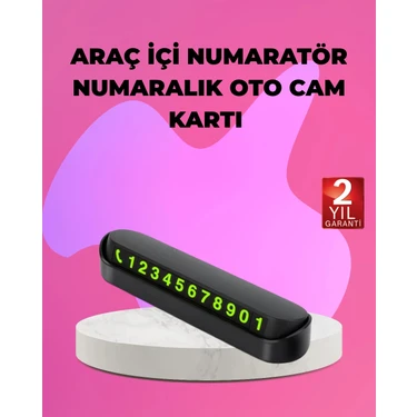 Aesco Mey Ithalat® Fosforlu Araç Içi Park Kartı
