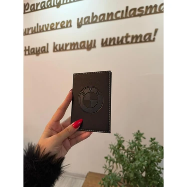 Efe Deri Bmw Deri Dikişli Araç Ruhsat Kılıfı Kabı Oto Ruhsatlık Araba Ruhsat