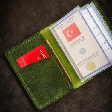 Hi Leather Hakiki Deri Araç Ruhsat Kılıfı -