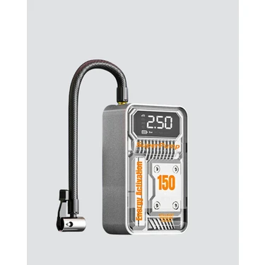 Taşınabilir Kablosuz Hava Pompası – 150 Psı Güçlü Basınç ve 6000MAH Şarjlı -