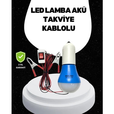 Teknodayım Araç Akü Bağlantılı 12V LED Ampul Pratik Işık