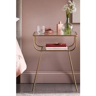 Enc Home Geyik Yan Sehpa Metal Yapı Modern Tasarım 45x30x60 cm Şık ve Dayanıklı