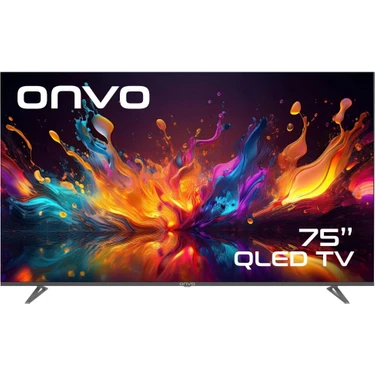Onvo 75VQ90F3UA 75'' 190 Ekran Uydu Alıcılı 4K Ultra HD Google Smart QLED