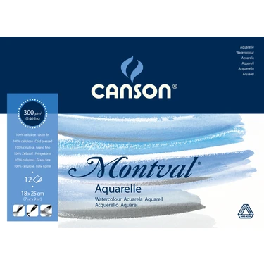 Canson Montval 300gr 12yp 18x25cm Sulu Boya
