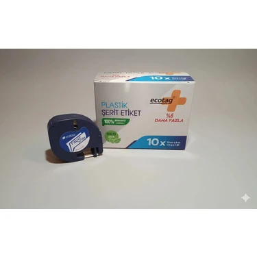 Ecotag Kağıt Şerit Etiket 12 mm x 4
